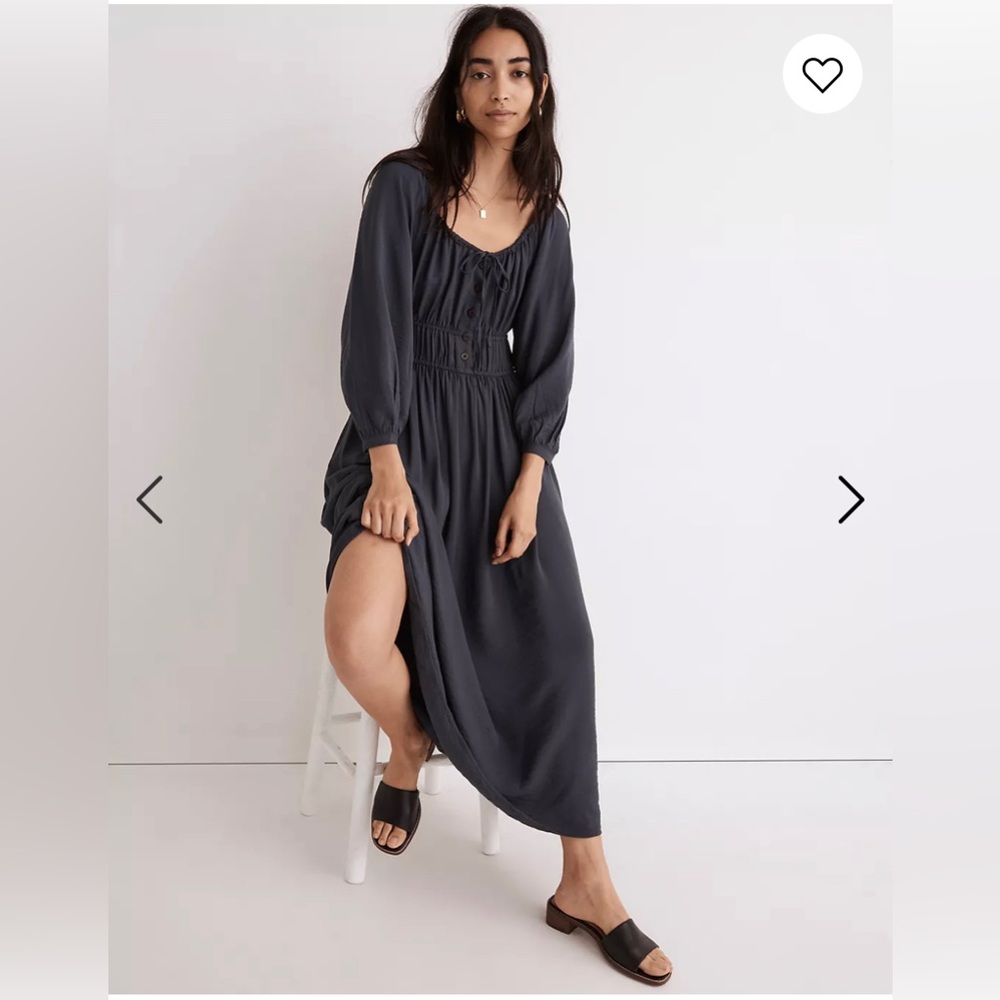 Madewell twill sophia midi dress